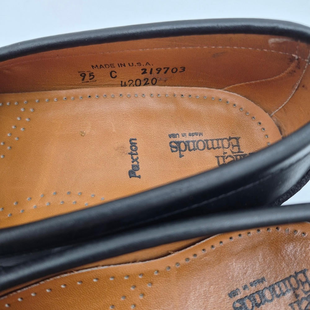 Allen Edmonds Paxton Black Leather Penny Loafers Mens 9.5 C Made in USA 42020 - Picture 8 of 9